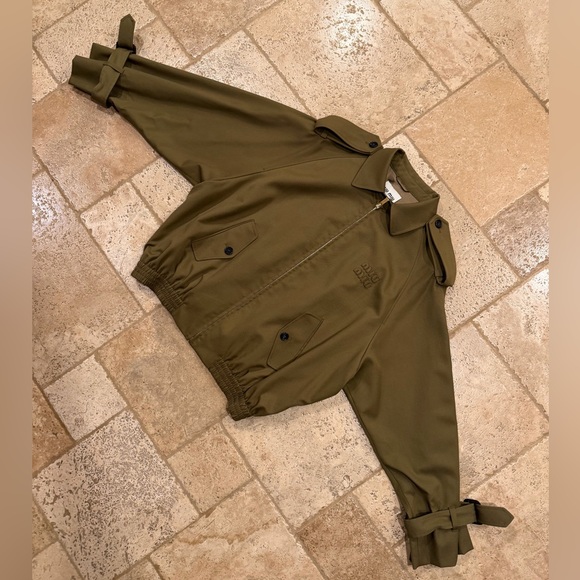 Miu Miu Gabardine Epaulette Military Blouson Bomber Jacket - Picture 3 of 16